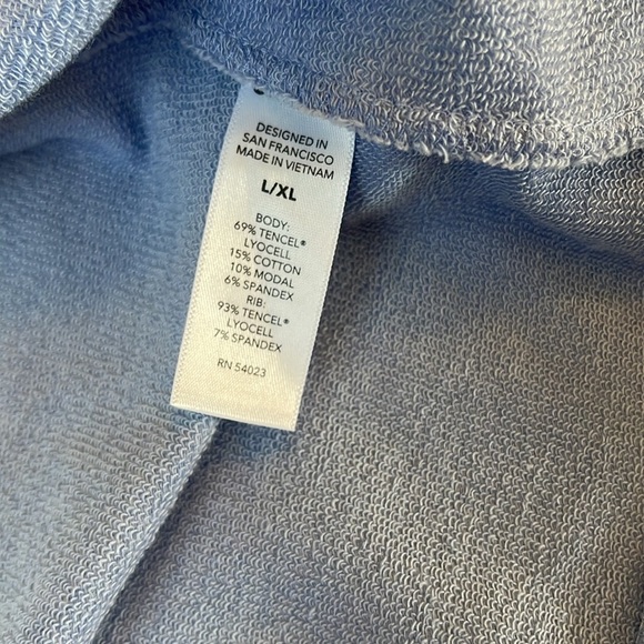 New NWT Athleta Lotus Wrap Blue size large xl blue sweater - Picture 6 of 7